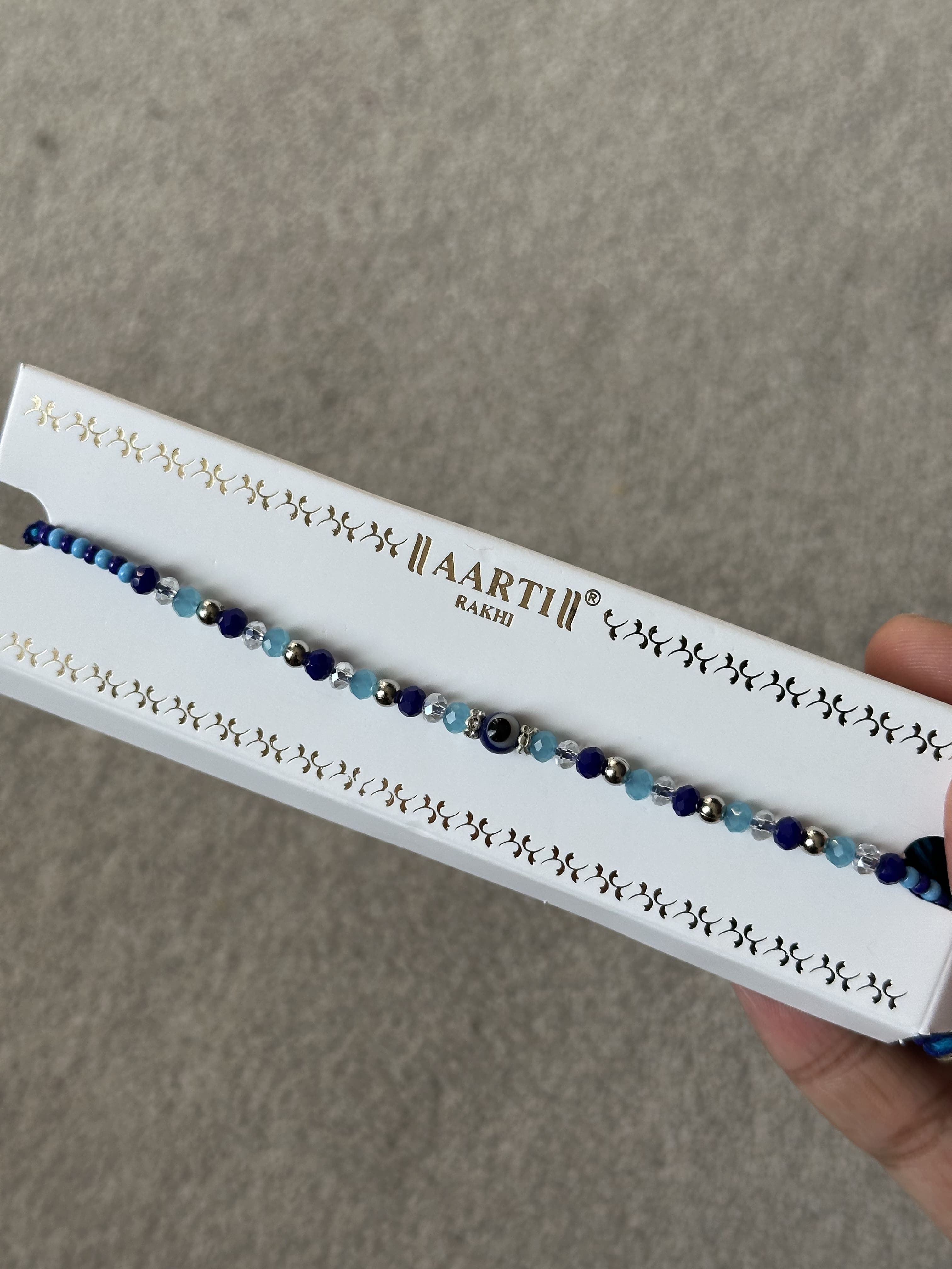 Multicolor Glass Beads Rakhi