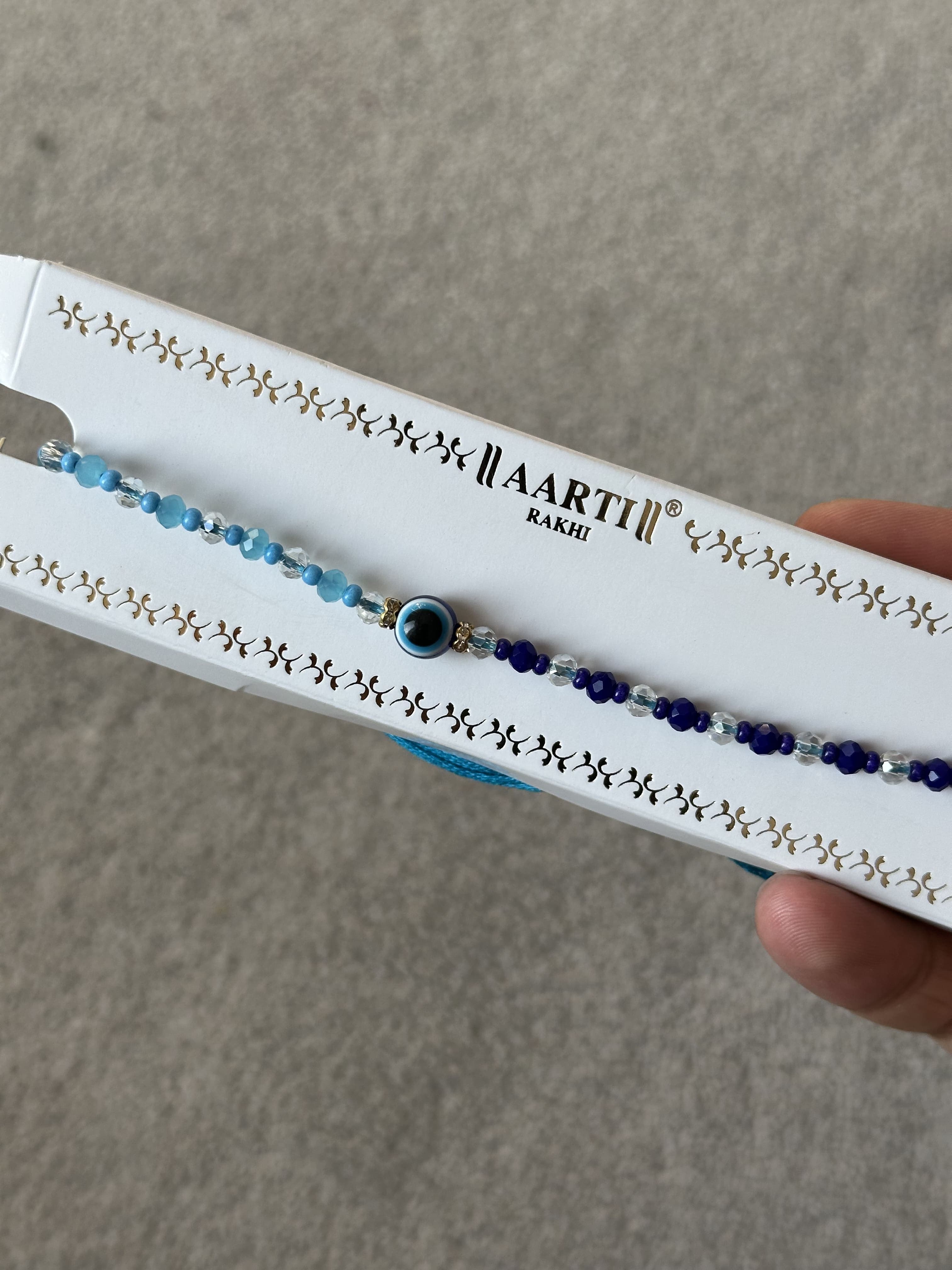 Evil Eye Blue Beaded Rakhi