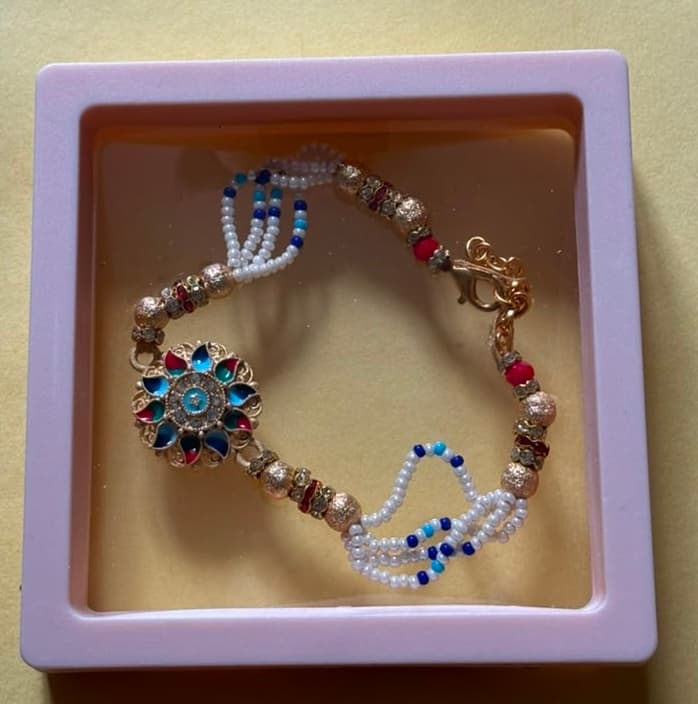Floral Bracelet Rakhi for Brother