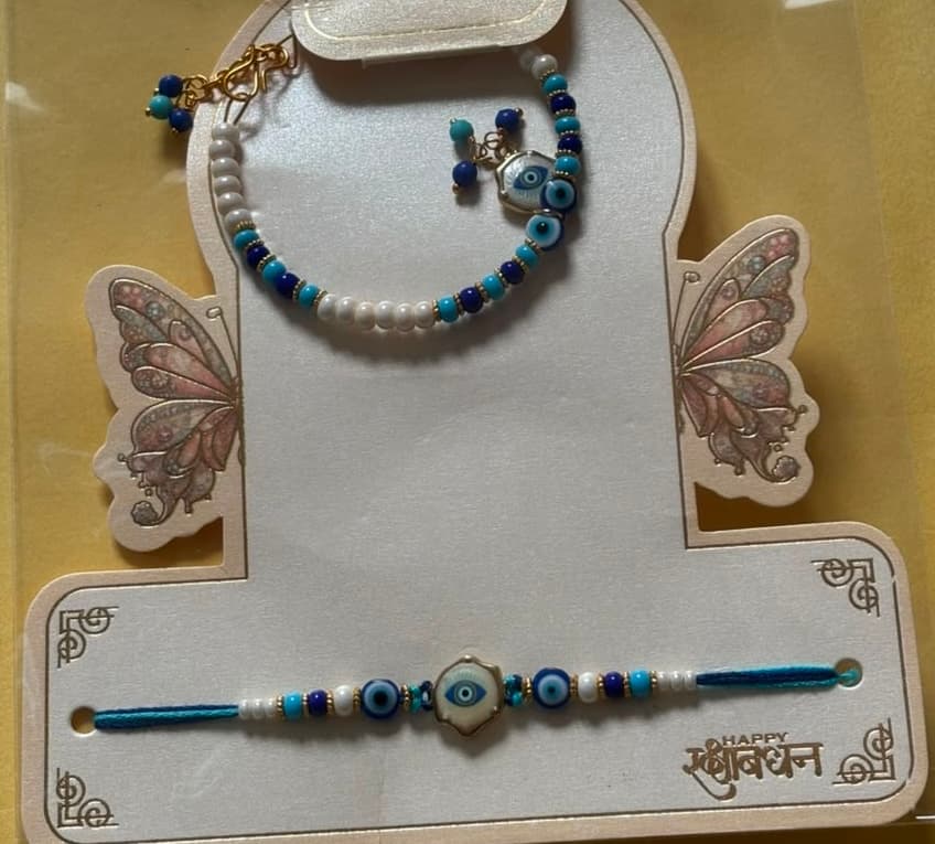 Evil Eye Bhaiya Bhabhi Rakhi Set