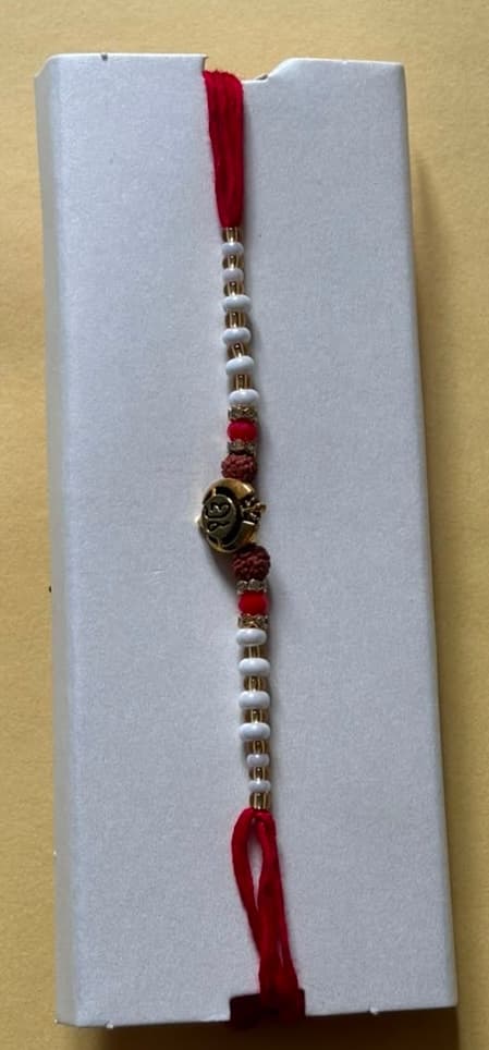 Ek Onkar Pearl Bead Rakhi