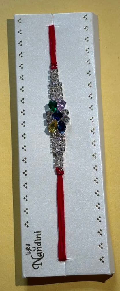 Multicolor AD Stone Rakhi